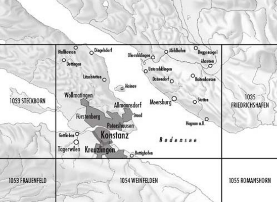 TOPO Wandelkaart 1034 - Kreuzlingen Thurgau - Swisstopo