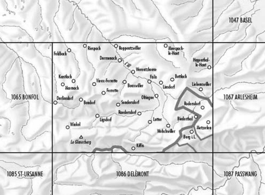 TOPO Wandelkaart 1066 - Rodersdorf Solothurn - Swisstopo