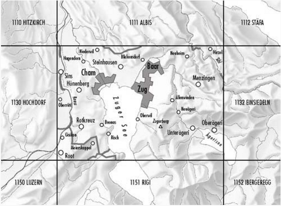 TOPO Wandelkaart 1131 - Zug Zwitserland - Swisstopo