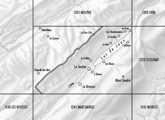 TOPO Wandelkaart 1221 - Le Sentier Vaud Zwitserland - Swisstopo