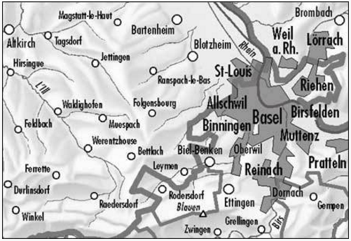 TOPO Wandelkaart 213t - Basel Jura Zwitserland - Swisstopo