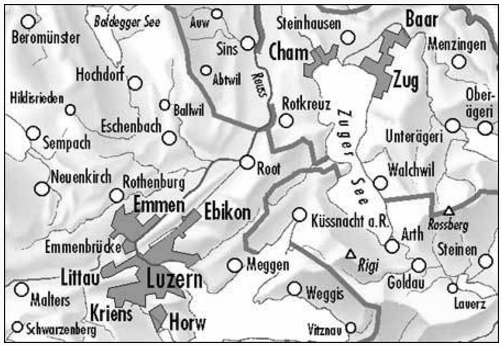 TOPO Wandelkaart 2335t - Rotkreuz- Zug Zwitserland - Swisstopo