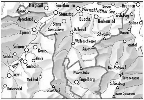 TOPO Wandelkaart 245t - Stans- Nidwalden Zwitserland - Swisstopo