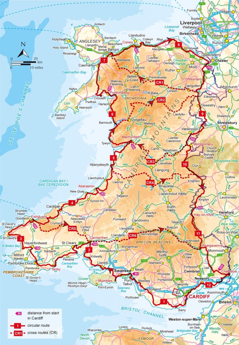 Fietsgids - Cycle touring in Wales (9781852849887) Cicerone Press