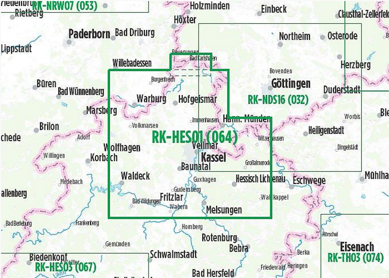 Fietskaart HES01 - Kassel und omgebung - Bikeline