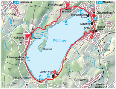 Wandelgids - Fünfseenland- 25T rundum Starnberger See - Rother