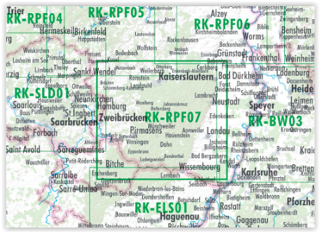 Fietskaart RPF07 - Radkarte Pfalz - Bikeline 