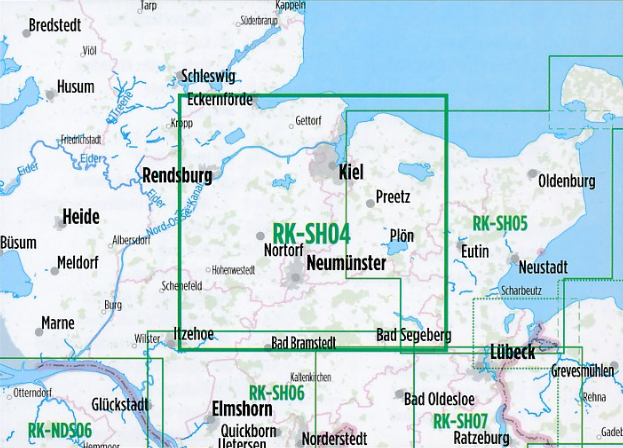 Fietskaart SH04 - SH Kiel- Neumünster & Rendsburg - Bikeline