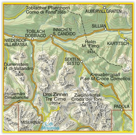 TOPO Wandelkaart 010 - Sextener Dolomiten - Tabacco