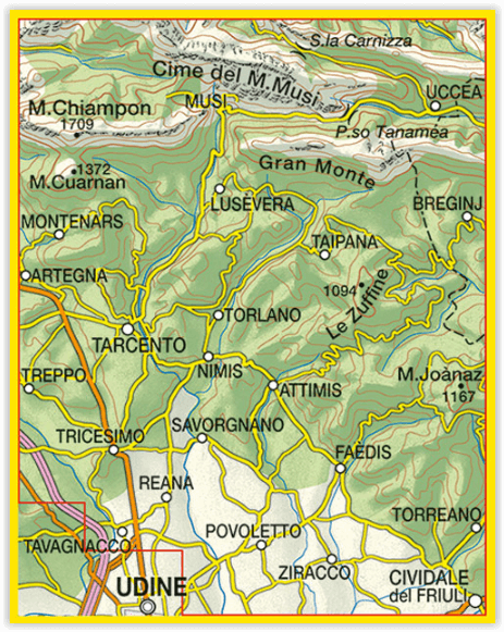 TOPO Wandelkaart 026 - Prealpi Giulie & Valli del Torre - Tabacco