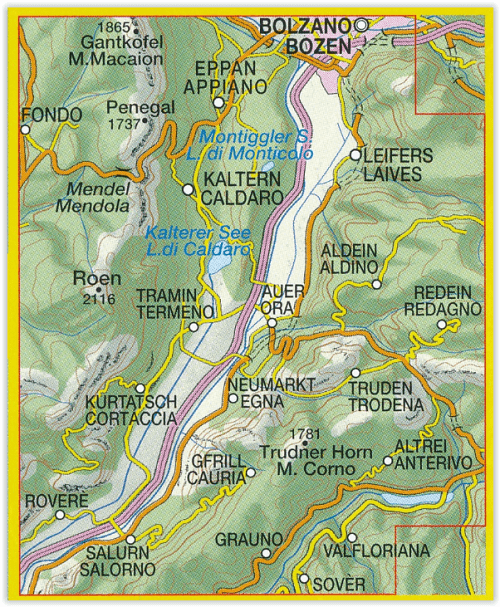 TOPO Wandelkaart 049 - Sudtiroler Weinstrasse - Tabacco