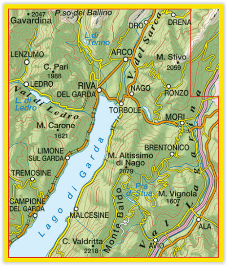 TOPO Wandelkaart 061 - Alto Garda- Ledro & Monte Baldo - Tabacco