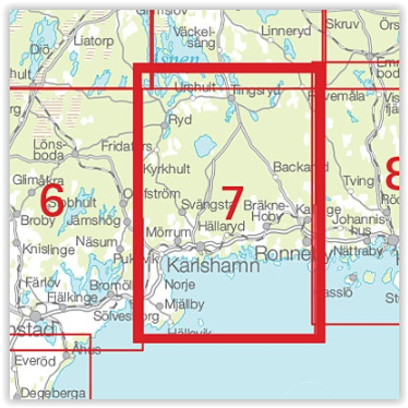TOPO Wandelkaart 07 - Sverigeserien Karlshamn - Norstedts