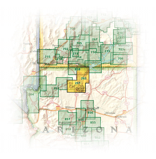 TOPO Wandelkaart 262 - Grand Canyon East NP- Arizona - Nat Geo