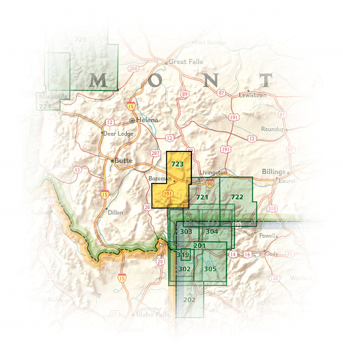TOPO Wandelkaart 723 - Bozeman- Big Sky & Bridger Range - Natgeo