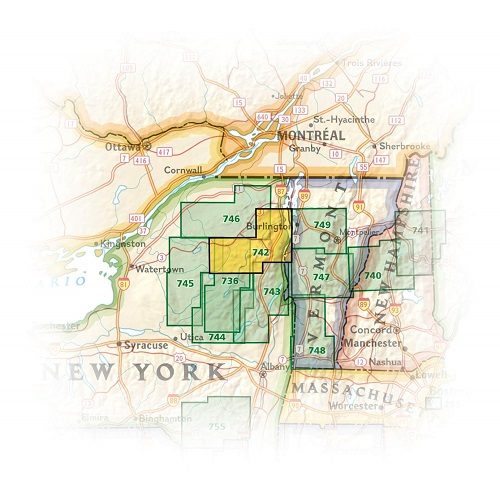 TOPO Wandelkaart 742 - Adirondack Park - Lake Placid - Natgeo