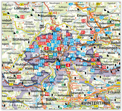 Wandelgids 60 T - Schaffhausen & Hochrhein - Rother