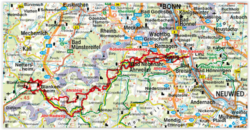 Wandelgids Ahrsteig- Rotweinwanderweg & Ahrradweg - Rother