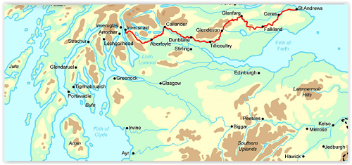 Wandelgids Mary Queen of Scots Way - Rucksack readers