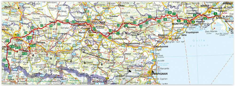 Wandelgids Via Tolosana- Arles naar Toulouse - Rother