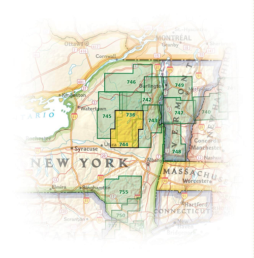 Wandelkaart 744 -Adirondack Park - Northville & Raquette Lake