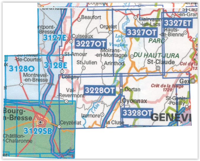TOPO Wandelkaart 3328OT - Crêt de la Neige- Oyonnax & Lélex - IGN