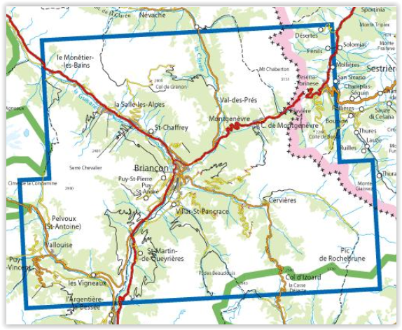 TOPO Wandelkaart 3536OT(R) Briançon- Serre-Chevalier