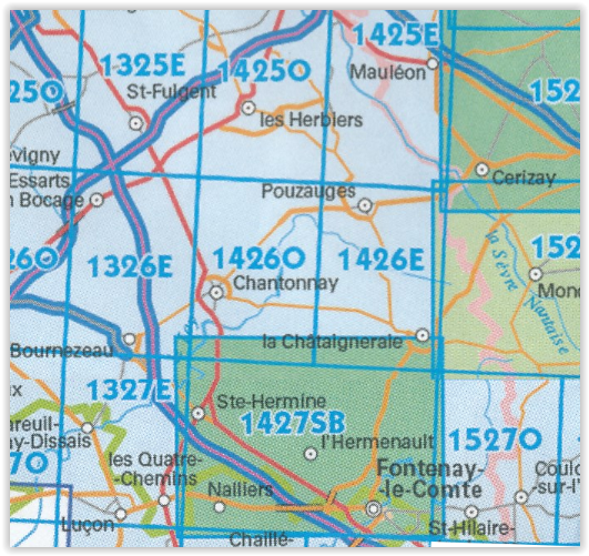 Wandelkaart 1426 SB - Chantonnay - IGN