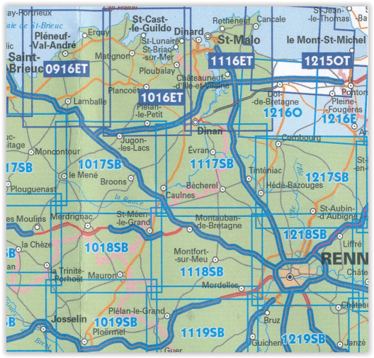 Wandelkaart 1216 SB - Pontorson & Dol-de-Bretagne - IGN