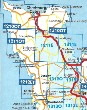 TOPO Wandelkaart 1211OT - Les Pieux & Barneville-Carteret - IGN