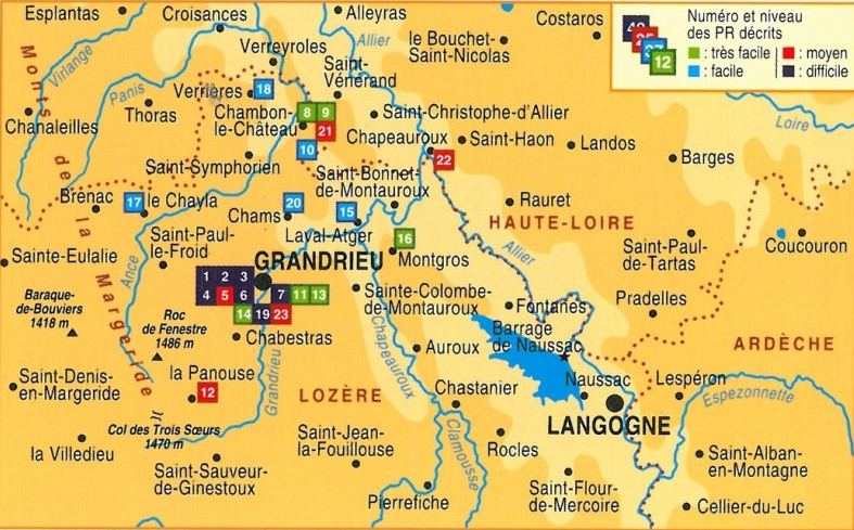 Wandelgids PR23 - Grandrieu & ses environs à pied - FFRP