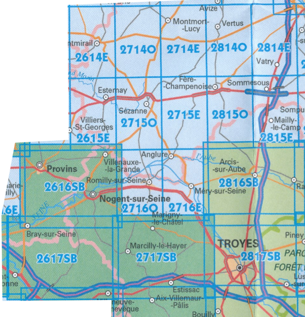 Wandelkaart 2616 SB - Provins & Nogent-sur-Seine - IGN