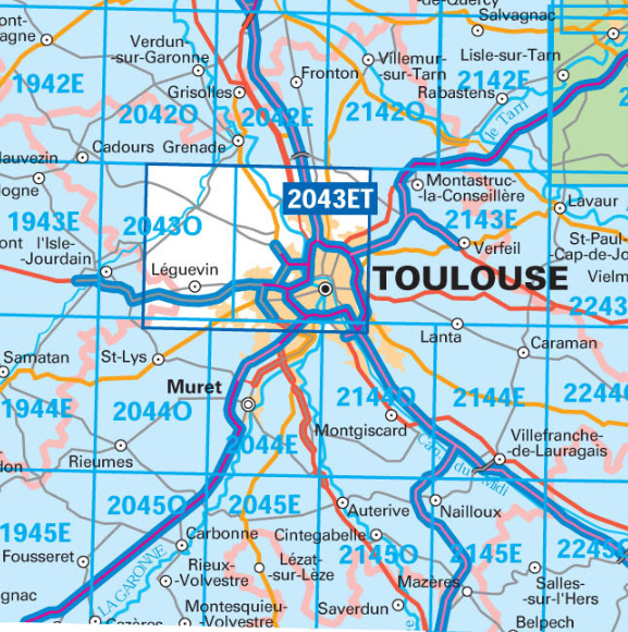 Wandelkaart 2044 SB - Muret & St-Lys - IGN