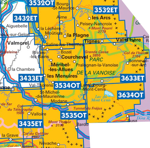 TOPO Wandelkaart 3633ET - Tignes & Val d'Isère - IGN