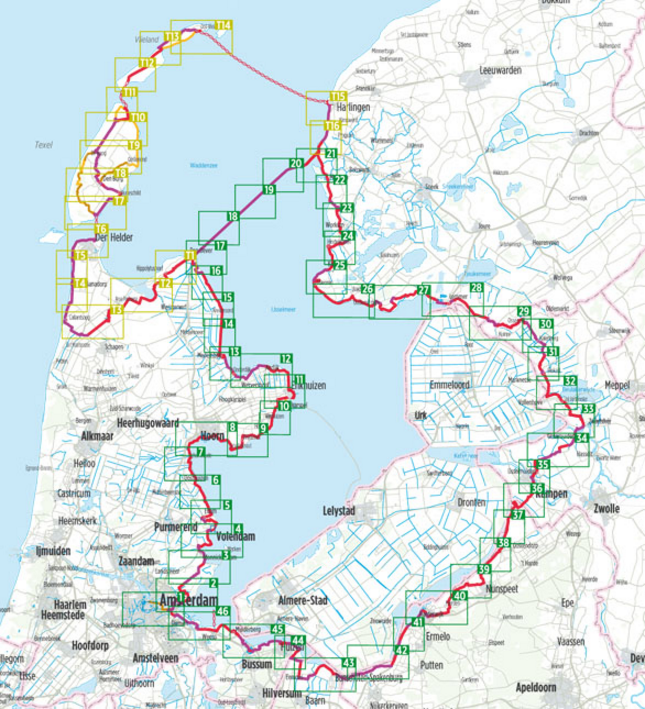 Fietsgids - rund um die Ijsselmeer - Bikeline