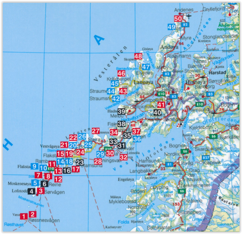 Wadelgids Lofoten en Vesterålen - 50 wandelingen - Elmar