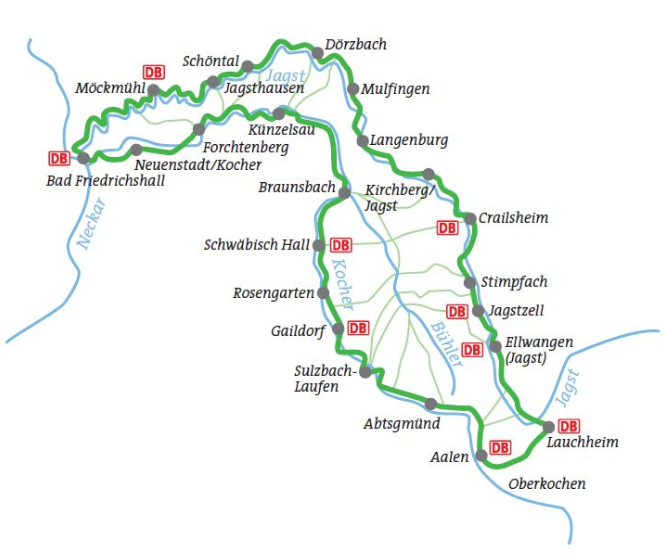 Fietsgids - Kocher-Jagst-Radweg - Bikeline