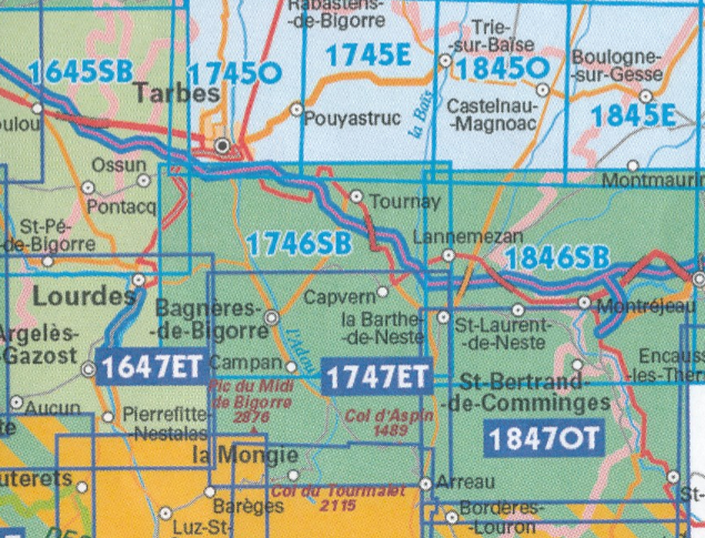 Wandelkaart 1845 SB - Boulogne-sur-Gesse & Trie-sur-Baïse - IGN