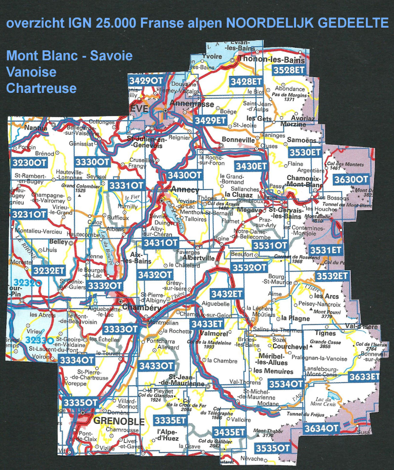 TOPO wandelkaart 3433 OT - Allevard - Belledonne Nord - IGN