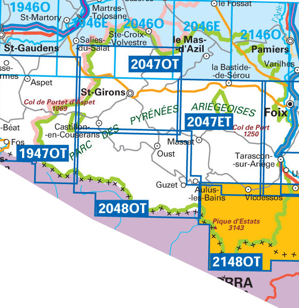 Wandelkaart 2046 SB - Le Mas-d'Azil & Ste-Croix-Volvestre - IGN