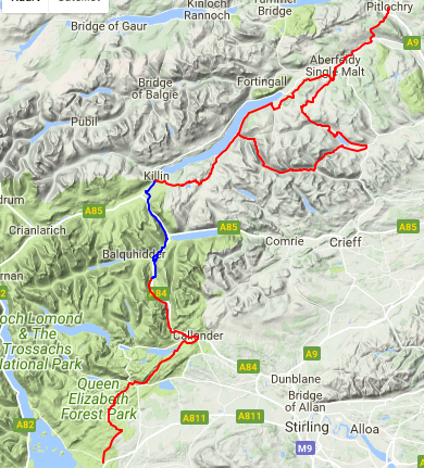 Wandelkaart Rob Roy Way - National trail (9781851375196) Harvey maps