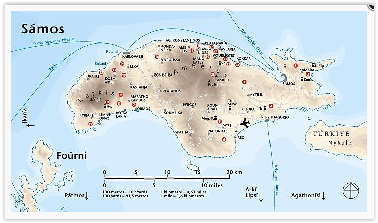 Wandelgids - 25 wandelingen op Samos (9783981404746) Graf Edition