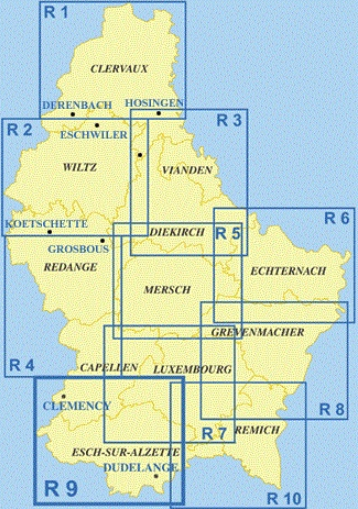 TOPO Wandelkaart R09 - Dudelange & Clemency - TD Luxemburg