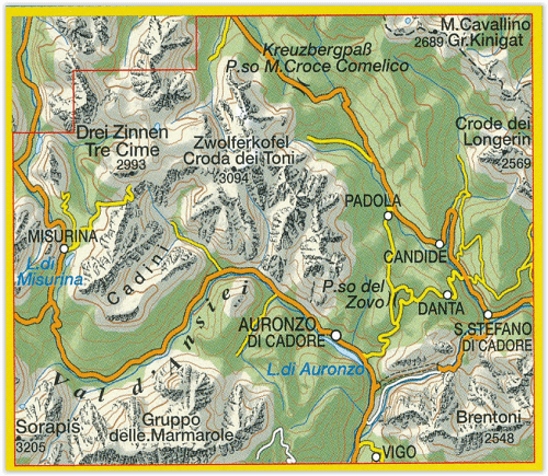 TOPO Wandelkaart 020 - Prealpi Carniche - Tabacco