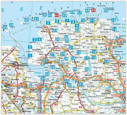 Wandelgids - Ostfriesland Duitsland - Rother 