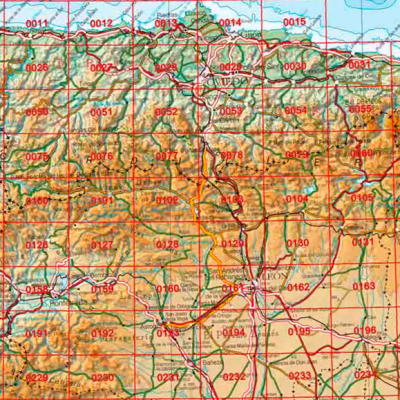 02 - CNIG - Topografische MTN(50) - Asturias, Léon, Ciudad Real (provincies) Spanje
