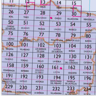 02 - CNIG - Topografische MTN25 - Asturias, Léon, Ciudad Real (provincies) Spanje