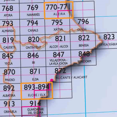 23 - CNIG - Topografische MTN25 - Valencia (provincies) Spanje
