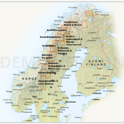 Calazo Bergkaarten-Fjallkarta 1.100.000 Zweden