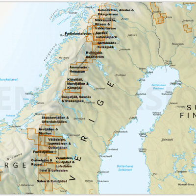Calazo Bergkaarten-Fjallkarta 1:50.000 Zweden